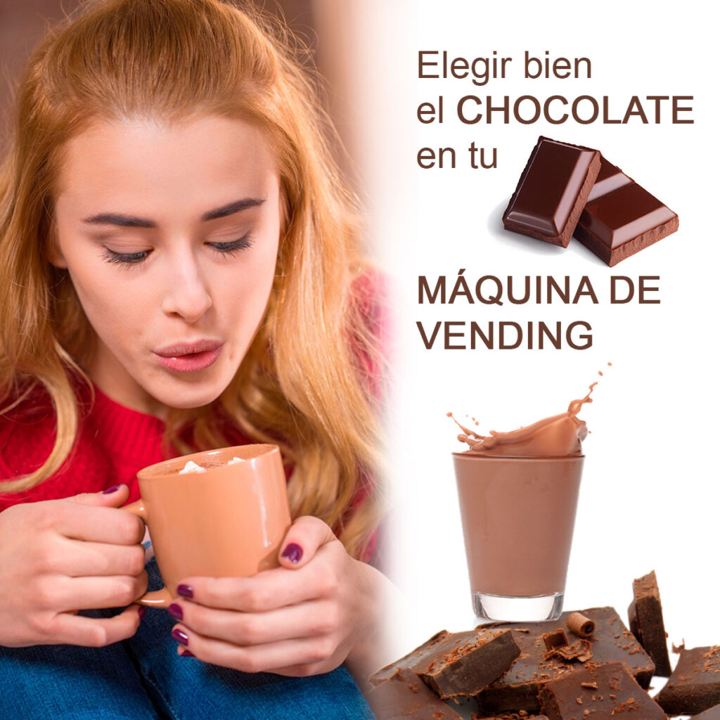 Elegir chocolate en nuestra máquina de vending